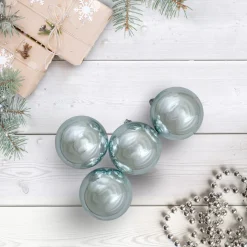 60ct Mermaid Blue Shatterproof Shiny Christmas Ball Ornaments 2.5" (60mm)