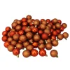 96ct Orange Shatterproof 4-Finish Christmas Ball Ornaments 1.5" (40mm)