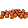 24ct Orange Shatterproof 4-Finish Christmas Ball Ornaments 2.5" (60mm)