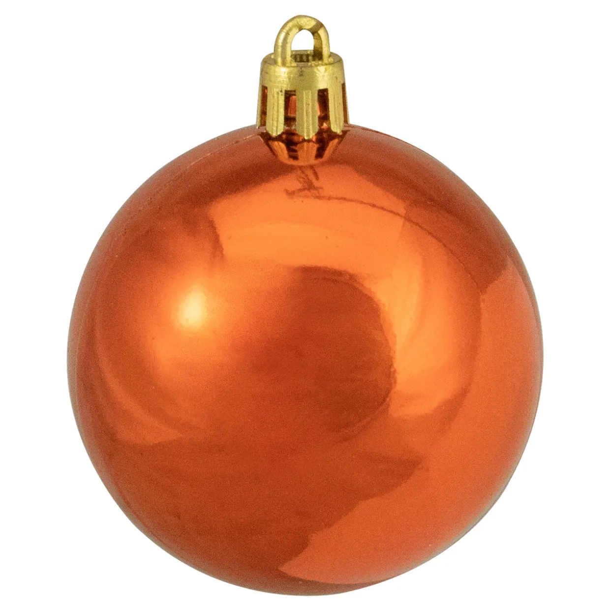 24ct Orange Shatterproof 4-Finish Christmas Ball Ornaments 2.5" (60mm)