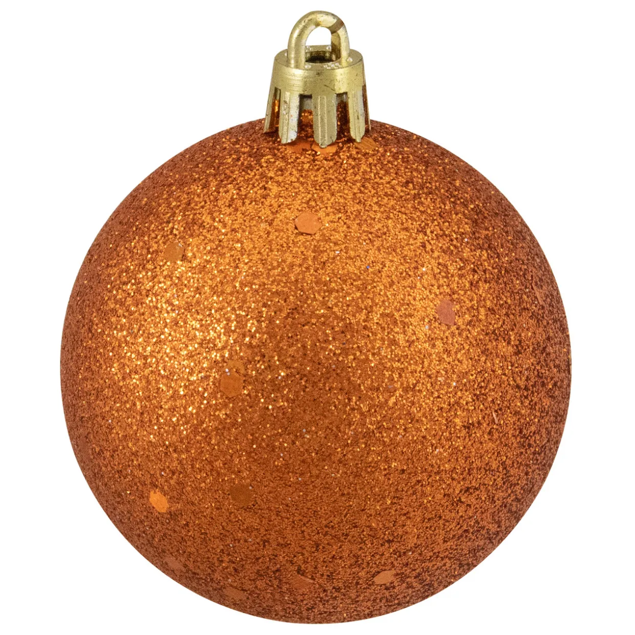 24ct Orange Shatterproof 4-Finish Christmas Ball Ornaments 2.5" (60mm)