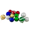 39ct Red and Blue Shatterproof 2-Finish Christmas Ball Ornaments 4" (100mm)