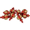 8ct Red and Gold Shatterproof Finial Christmas Ornaments, 6"