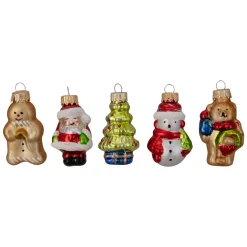 18ct Red and Green Beaded Garland with Christmas Ornaments 30