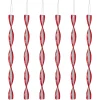 6ct Red and White Candy Swirl Christmas Ornaments 8"