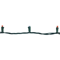 50ct Red and White LED Wide Angle Christmas Lights, 16.25ft Green Wire