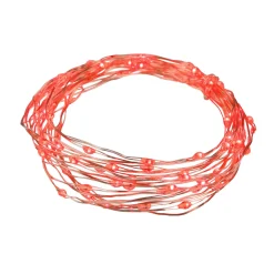 100ct Red LED Micro Fairy Lights, 16ft Copper Wire