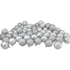 60ct Shatterproof Silver 4-Finish Christmas Ball Ornaments 2.5" (60mm)