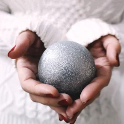 60ct Shatterproof Silver 4-Finish Christmas Ball Ornaments 2.5