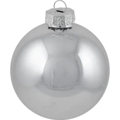 72ct Silver Shiny and Matte Christmas Glass Ball Ornaments 4