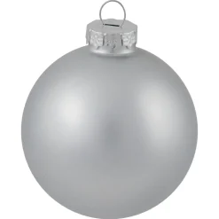 72ct Silver Shiny and Matte Christmas Glass Ball Ornaments 4