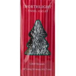 1000ct Silver Tinsel Icicle Strands - 18