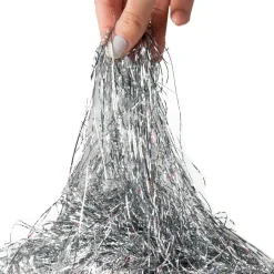 1000ct Silver Tinsel Icicle Strands - 18