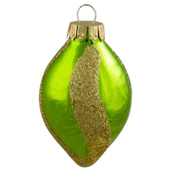 9ct Vibrantly Colored 2-Finish Swirls Glass Christmas Finial Ornaments 2