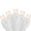 100ct Warm White LED Wide Angle Christmas Lights, 33ft White Wire