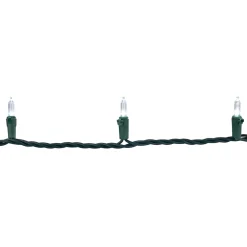 35ct White LED Mini Christmas Lights - 11.25ft Green Wire