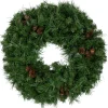 Dakota Red Pine Artificial Christmas Wreath with Pine Cones - 24" - Unlit