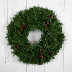 Dakota Red Pine Artificial Christmas Wreath with Pine Cones - 24