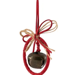 Dangling Jingle Bell with Bow Christmas Ornament - 2.5