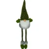 Dangling Legs Sitting Boy Gnome with Beard Christmas Figure - 21" - Green