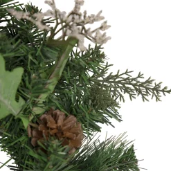 Decorated Natural Pine and Berry Artificial Christmas Wreath, 24-Inch, Unlit