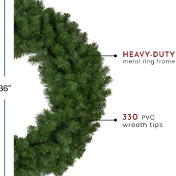 Deluxe Windsor Pine Artificial Christmas Wreath - 36-Inch, Unlit