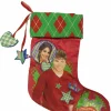 Disney HSM Red Satin High School Musical Christmas Holiday Stocking Zac Efron