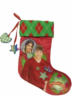 Disney HSM Red Satin High School Musical Christmas Holiday Stocking Zac Efron