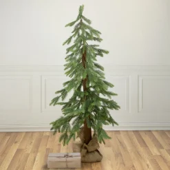 Downswept Pine Artificial Christmas Tree - 4'