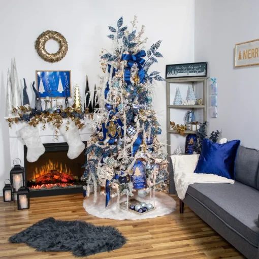 Eucalyptus Artificial Christmas Spray - 34" - Metallic Gold