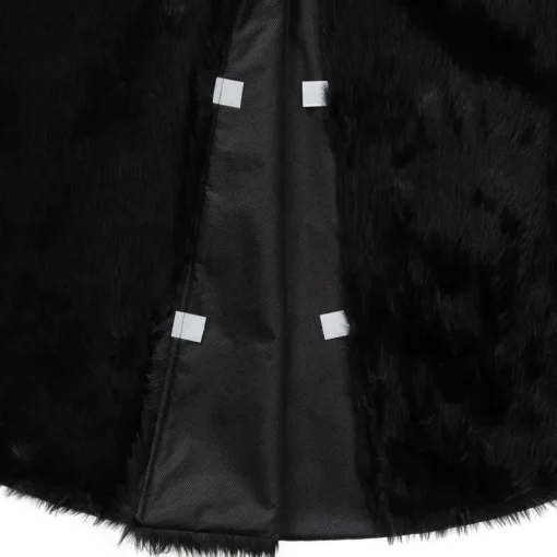 Faux Black Sable Fur Christmas Tree Skirt - 48"