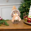 Faux Fur and Plaid Peachy Plush Standing Bird - 7.5"