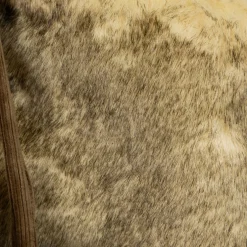 Faux Fur Christmas Stocking with Pom Poms - 20.5