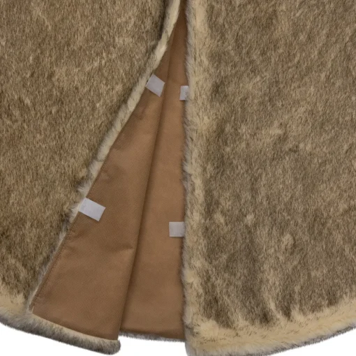 Faux Fur Christmas Tree Skirt - 48" - Brown
