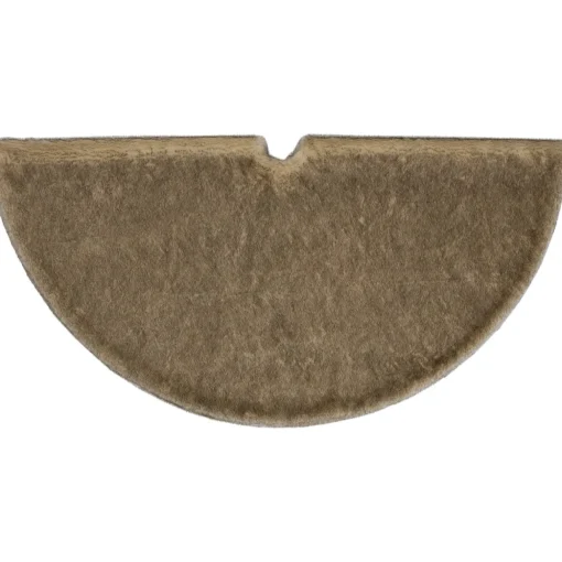 Faux Fur Christmas Tree Skirt - 48" - Brown