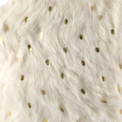 Faux Fur Star Plush Christmas Ornaments - 4.75
