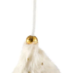 Faux Fur Star Plush Christmas Ornaments - 4.75