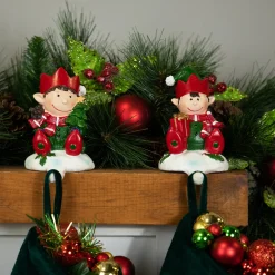 Festive Elves Christmas Stocking Holders - 5