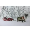 Fiber Optic Lighted Santa in His Sleigh Canvas Wall Art 15.75" x 23.5"