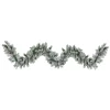 Flocked Angel Pine Artificial Christmas Garland with Pinecones - 9' x 10" - Unlit