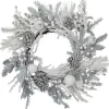 Flocked Berries and Pinecones Artificial Pine Christmas Wreath - 26" - Unlit