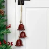 Fluted Bells Trio Christmas Decorations - 20" - Red - Set of 2