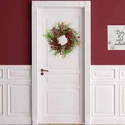 Frosted Berry and Crabapple Artificial Cedar and Pine Christmas Wreath - 24
