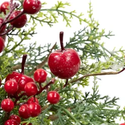 Frosted Berry and Crabapple Artificial Cedar and Pine Christmas Wreath - 24