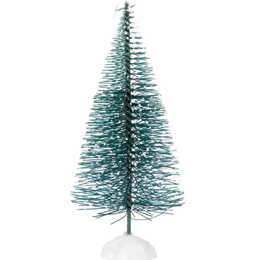Frosted Mini Bottle Brush Pine Christmas Village Trees - 4" - Set of 2