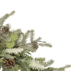 Frosted Pine and Pinecone Christmas Wreath, 30-Inch, Unlit
