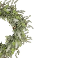 Frosted Pine and Pinecone Christmas Wreath, 30-Inch, Unlit