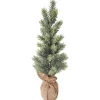 Frosted Pine in Burlap Base Christmas Tree - 17.5" - Unlit