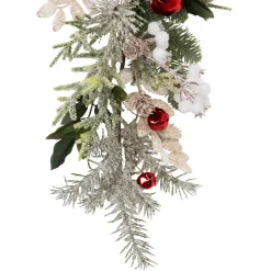Frosted Pinecones and Berries Artificial Christmas Garland - 6' x 8