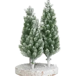 Frosted Trio of Pine Trees Christmas Decoration - 8